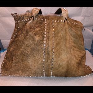 Cowhide Crystal Purse/ Tote